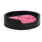 vidaXL Hundebett Schwarz-Pink 79x70x19 cm Plüsch und Kunstleder vidaXL Hundebett Schwarz-Pink 79x70x19 cm Plüsch und Kunstleder