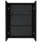 vidaXL Bad-Spiegelschrank 60x15x75 cm MDF Glänzendes Schwarz vidaXL Bad-Spiegelschrank 60x15x75 cm MDF Glänzendes Schwarz