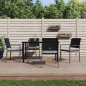 vidaXL 5-tlg. Garten-Essgruppe mit Kissen Poly Rattan und Stahl vidaXL 5-tlg. Garten-Essgruppe mit Kissen Poly Rattan und Stahl