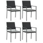 vidaXL 5-tlg. Garten-Essgruppe mit Kissen Poly Rattan und Stahl vidaXL 5-tlg. Garten-Essgruppe mit Kissen Poly Rattan und Stahl