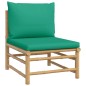 vidaXL 8-tlg. Garten-Lounge-Set mit Grünen Kissen Bambus vidaXL 8-tlg. Garten-Lounge-Set mit Grünen Kissen Bambus