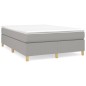 vidaXL Boxspringbett mit Matratze Hellgrau 140x200 cm Stoff vidaXL Boxspringbett mit Matratze Hellgrau 140x200 cm Stoff