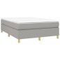 vidaXL Boxspringbett mit Matratze Hellgrau 140x200 cm Stoff vidaXL Boxspringbett mit Matratze Hellgrau 140x200 cm Stoff