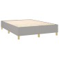 vidaXL Boxspringbett mit Matratze Hellgrau 140x200 cm Stoff vidaXL Boxspringbett mit Matratze Hellgrau 140x200 cm Stoff