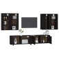 vidaXL 6-tlg. TV-Schrank-Set Schwarz Holzwerkstoff vidaXL 6-tlg. TV-Schrank-Set Schwarz Holzwerkstoff