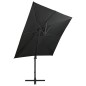 vidaXL Ampelschirm mit Mast und LED-Beleuchtung Schwarz 250 cm vidaXL Ampelschirm mit Mast und LED-Beleuchtung Schwarz 250 cm