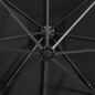 vidaXL Ampelschirm mit Mast und LED-Beleuchtung Schwarz 250 cm vidaXL Ampelschirm mit Mast und LED-Beleuchtung Schwarz 250 cm