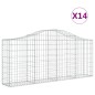 vidaXL Gabionen mit Hochbogen 14 Stk. 200x30x80/100cm Verzinktes Eisen vidaXL Gabionen mit Hochbogen 14 Stk. 200x30x80/100cm Verzinktes Eisen