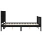 vidaXL Massivholzbett mit Kopfteil Schwarz 140x200 cm vidaXL Massivholzbett mit Kopfteil Schwarz 140x200 cm