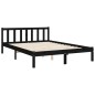 vidaXL Massivholzbett mit Kopfteil Schwarz 140x200 cm vidaXL Massivholzbett mit Kopfteil Schwarz 140x200 cm