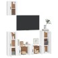 vidaXL 5-tlg. TV-Schrank-Set Weiß Holzwerkstoff vidaXL 5-tlg. TV-Schrank-Set Weiß Holzwerkstoff