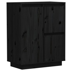 vidaXL Sideboard Schwarz 60x34x75 cm Massivholz Kiefer