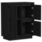 vidaXL Sideboard Schwarz 60x34x75 cm Massivholz Kiefer vidaXL Sideboard Schwarz 60x34x75 cm Massivholz Kiefer
