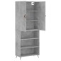 Highboard Betongrau 69,5x34x180 cm Holzwerkstoff Highboard Betongrau 69,5x34x180 cm Holzwerkstoff