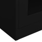 vidaXL Büroschrank Schwarz 90x40x180 cm Stahl und Hartglas vidaXL Büroschrank Schwarz 90x40x180 cm Stahl und Hartglas