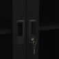 vidaXL Büroschrank Schwarz 90x40x180 cm Stahl und Hartglas vidaXL Büroschrank Schwarz 90x40x180 cm Stahl und Hartglas