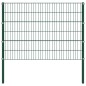 Zaunfeld mit Pfosten Eisen 10,2 x 1,2 m Grün Zaunfeld mit Pfosten Eisen 10,2 x 1,2 m Grün