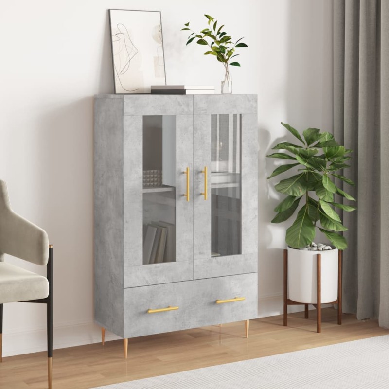 vidaXL Highboard Betongrau 69,5x31x115 cm Holzwerkstoff vidaXL Highboard Betongrau 69,5x31x115 cm Holzwerkstoff