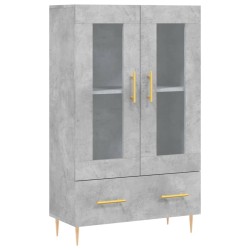 vidaXL Highboard Betongrau 69,5x31x115 cm Holzwerkstoff