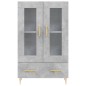 vidaXL Highboard Betongrau 69,5x31x115 cm Holzwerkstoff vidaXL Highboard Betongrau 69,5x31x115 cm Holzwerkstoff