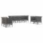 vidaXL 8-tlg. Garten-Lounge-Set mit Kissen Grau Poly Rattan vidaXL 8-tlg. Garten-Lounge-Set mit Kissen Grau Poly Rattan