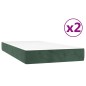 vidaXL Boxspringbett mit Matratze Dunkelgrün 200x200 cm Samt vidaXL Boxspringbett mit Matratze Dunkelgrün 200x200 cm Samt