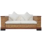 vidaXL 2-tlg. Sofagarnitur mit Auflagen Braun Natur Rattan vidaXL 2-tlg. Sofagarnitur mit Auflagen Braun Natur Rattan