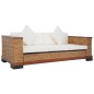 vidaXL 2-tlg. Sofagarnitur mit Auflagen Braun Natur Rattan vidaXL 2-tlg. Sofagarnitur mit Auflagen Braun Natur Rattan