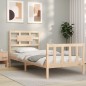 vidaXL Massivholzbett mit Kopfteil 90x200 cm vidaXL Massivholzbett mit Kopfteil 90x200 cm