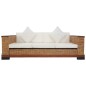 vidaXL 2-tlg. Sofagarnitur mit Auflagen Braun Natur Rattan vidaXL 2-tlg. Sofagarnitur mit Auflagen Braun Natur Rattan