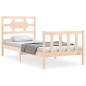 vidaXL Massivholzbett mit Kopfteil 90x200 cm vidaXL Massivholzbett mit Kopfteil 90x200 cm