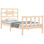 vidaXL Massivholzbett mit Kopfteil 90x200 cm vidaXL Massivholzbett mit Kopfteil 90x200 cm