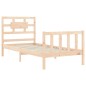 vidaXL Massivholzbett mit Kopfteil 90x200 cm vidaXL Massivholzbett mit Kopfteil 90x200 cm