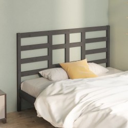 vidaXL Bett-Kopfteil Grau 166x4x104 cm Massivholz Kiefer