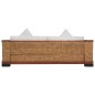 vidaXL 2-tlg. Sofagarnitur mit Auflagen Braun Natur Rattan vidaXL 2-tlg. Sofagarnitur mit Auflagen Braun Natur Rattan