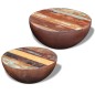vidaXL 2-tlg. Couchtisch-Set Halbkugel Altholz vidaXL 2-tlg. Couchtisch-Set Halbkugel Altholz
