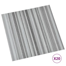 vidaXL PVC-Fliesen Selbstklebend 20 Stk. 1,86 m² Hellgrau