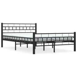 vidaXL Bettgestell Schwarz Stahl 140×200 cm