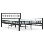 vidaXL Bettgestell Schwarz Stahl 140×200 cm