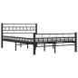 vidaXL Bettgestell Schwarz Stahl 140×200 cm