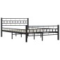 vidaXL Bettgestell Schwarz Stahl 140×200 cm