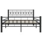 vidaXL Bettgestell Schwarz Stahl 140×200 cm