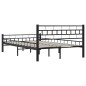 vidaXL Bettgestell Schwarz Stahl 140×200 cm