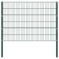 Zaunfeld mit Pfosten Eisen 17 x 1,2 m Grün Zaunfeld mit Pfosten Eisen 17 x 1,2 m Grün