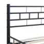 vidaXL Bettgestell Schwarz Stahl 140×200 cm