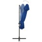 vidaXL Ampelschirm mit Lüftung Azurblau 250x250 cm vidaXL Ampelschirm mit Lüftung Azurblau 250x250 cm