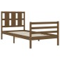 vidaXL Massivholzbett mit Kopfteil Honigbraun 100x200 cm vidaXL Massivholzbett mit Kopfteil Honigbraun 100x200 cm