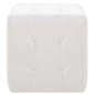 Pouf 2 Stk. Weiß 30x30x30 cm Kunstleder Pouf 2 Stk. Weiß 30x30x30 cm Kunstleder