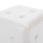Pouf 2 Stk. Weiß 30x30x30 cm Kunstleder Pouf 2 Stk. Weiß 30x30x30 cm Kunstleder
