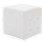 Pouf 2 Stk. Weiß 30x30x30 cm Kunstleder Pouf 2 Stk. Weiß 30x30x30 cm Kunstleder